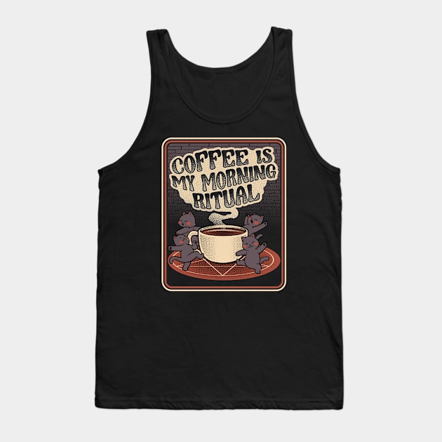 Coffee Morning Ritual Cats by Tobe Fonseca Tank Top by Tobe_Fonseca